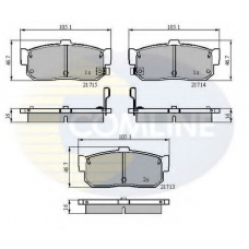 CBP3955 COMLINE Комплект тормозных колодок, дисковый тормоз