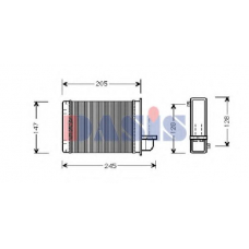 029080N AKS DASIS Теплообменник, отопление салона