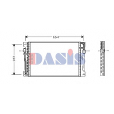 222070N AKS DASIS Конденсатор, кондиционер