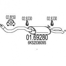 01.69280 MTS Глушитель выхлопных газов конечный