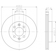 MDC708 MINTEX Тормозной диск