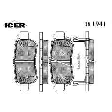 181941 ICER Комплект тормозных колодок, дисковый тормоз