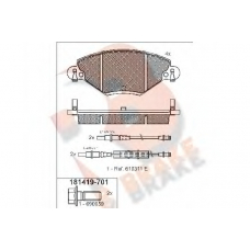 RB1419-701 R BRAKE Комплект тормозных колодок, дисковый тормоз