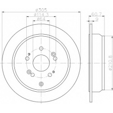 8DD 355 118-901 HELLA Тормозной диск