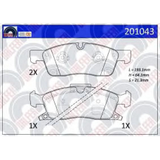 201043 GALFER Комплект тормозных колодок, дисковый тормоз