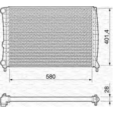 350213194000 MAGNETI MARELLI Радиатор, охлаждение двигателя