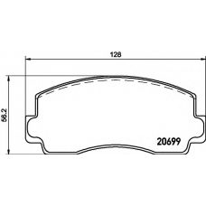 8DB 355 007-241 HELLA Комплект тормозных колодок, дисковый тормоз