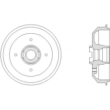 61003 PAGID Тормозной барабан