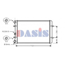 480970N AKS DASIS Радиатор, охлаждение двигателя