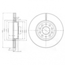 BG3953 DELPHI Тормозной диск