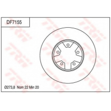 DF7155 TRW Тормозной диск