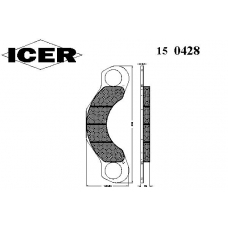 150428 ICER Комплект тормозных колодок, дисковый тормоз