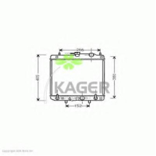 31-1953 KAGER Радиатор, охлаждение двигателя