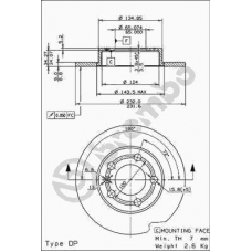 08.7165.14 BREMBO Тормозной диск