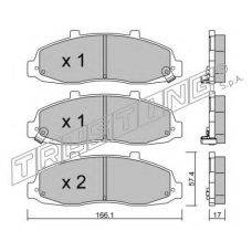 874.0 TRUSTING Комплект тормозных колодок, дисковый тормоз