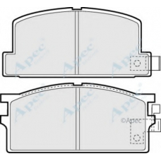 PAD433 APEC Комплект тормозных колодок, дисковый тормоз