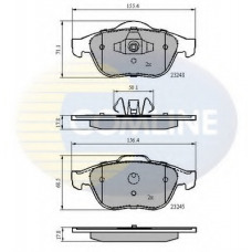 CBP02020 COMLINE Комплект тормозных колодок, дисковый тормоз