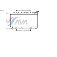 DN2094 AVA Радиатор, охлаждение двигателя
