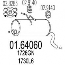 01.64060 MTS Глушитель выхлопных газов конечный