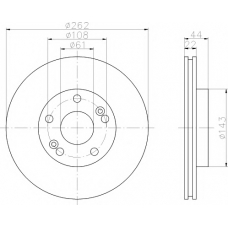 MDC763 MINTEX Тормозной диск