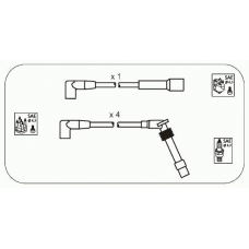 ODS228 JANMOR Комплект проводов зажигания