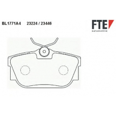 BL1771A4 FTE Комплект тормозных колодок, дисковый тормоз