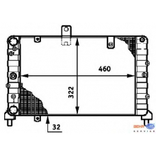 8MK 376 720-371 HELLA Радиатор, охлаждение двигател