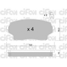 822-765-0 CIFAM Комплект тормозных колодок, дисковый тормоз