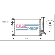 0706201 KUHLER SCHNEIDER Радиатор, охлаждение двигател