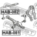 HAB-081 FEBEST Подвеска, рычаг независимой подвески колеса
