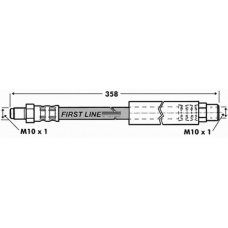 FBH7382 FIRST LINE Тормозной шланг