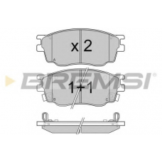 BP3092 BREMSI Комплект тормозных колодок, дисковый тормоз