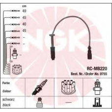 0755 NGK Комплект проводов зажигания