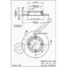 08.5026.10 BREMBO Тормозной диск