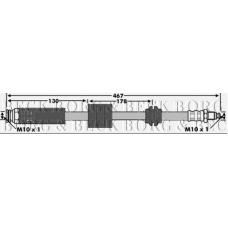 BBH6097 BORG & BECK Тормозной шланг