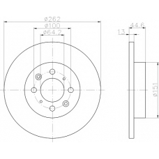 8DD 355 105-861 HELLA PAGID Тормозной диск