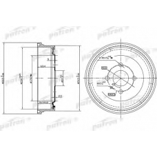 PDR1551 PATRON Тормозной барабан