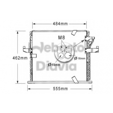 82D0225186A WEBASTO Конденсатор, кондиционер