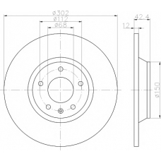 8DD 355 117-841 HELLA PAGID Тормозной диск