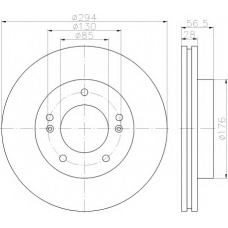 8DD 355 116-471 HELLA Тормозной диск