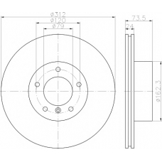MDC1912 MINTEX Тормозной диск