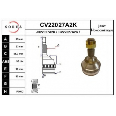 CV22027A2K EAI Шарнирный комплект, приводной вал