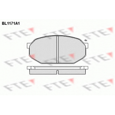 BL1171A1 FTE Комплект тормозных колодок, дисковый тормоз