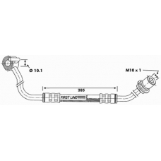 FBH6267 FIRST LINE Тормозной шланг