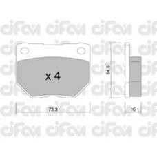 822-494-0 CIFAM Комплект тормозных колодок, дисковый тормоз