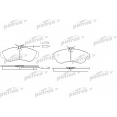 PBP968 PATRON Комплект тормозных колодок, дисковый тормоз