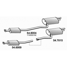 54.6009 ASSO Средний глушитель выхлопных газов