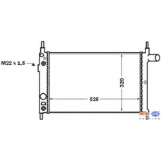 8MK 376 704-771 HELLA Радиатор, охлаждение двигателя