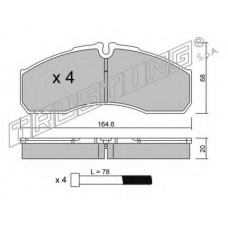 594.5 TRUSTING Комплект тормозных колодок, дисковый тормоз