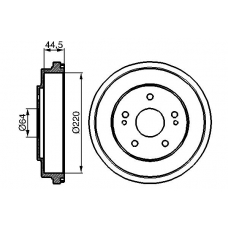 0 986 477 147 BOSCH Тормозной барабан